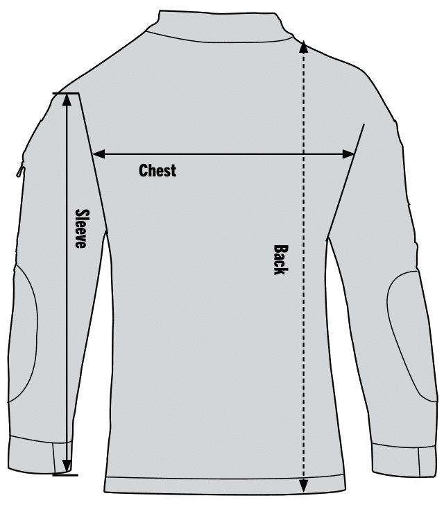 Rothco Military Combat Shirt Size Chart