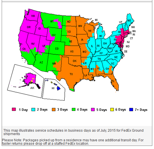 Fedex Ground Map