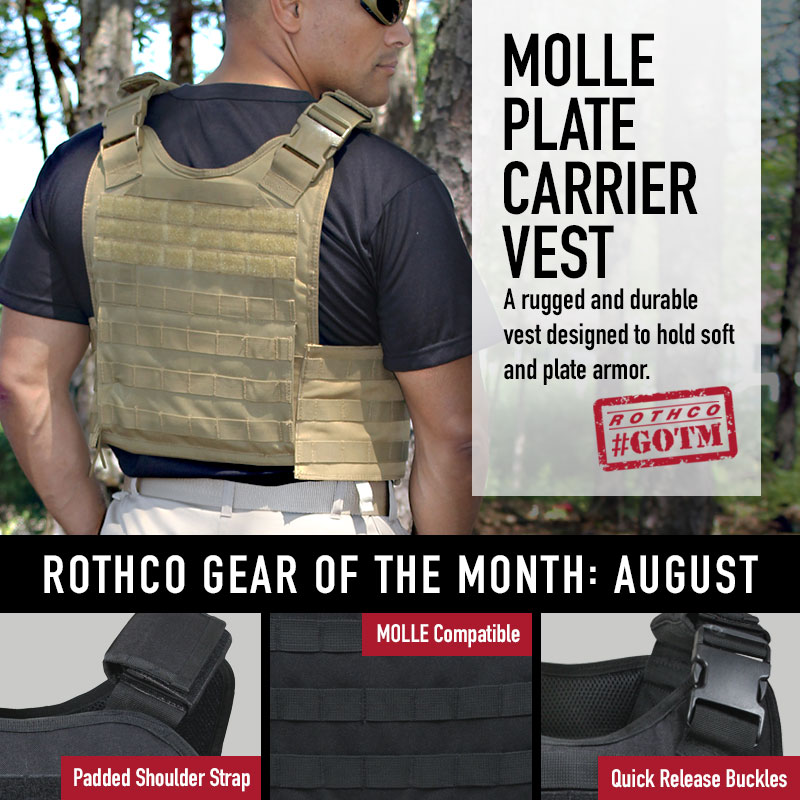 plate carrier vest, rothco molle plate carrier vest