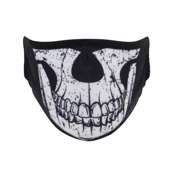 Rothco Half Skull Reusable 3-Layer Polyester Face Mask
