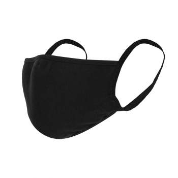 Black 3 layer Cotton Face Mask, Face Coverings