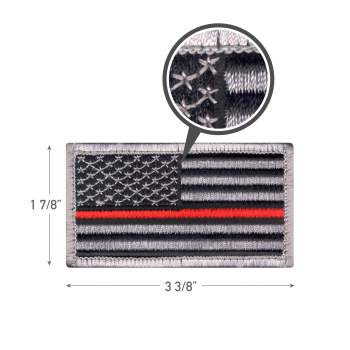 Rothco Thin Blue Line & Thin Red Line US Flag Patch- Hook Back