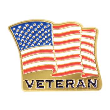 Veteran pin, US flag pin, pin, 