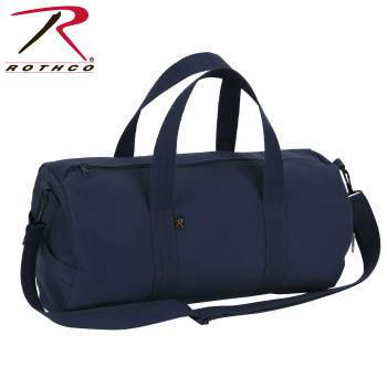 navy canvas duffle bag