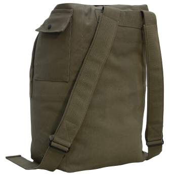 Rothco Two-Tone Canvas Duffle Bag With Brown Bottom