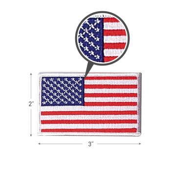 Lot of 5 American Flag Embroidered Patches 2.25''x3.75 USA Flags Sew/Iron  Patch