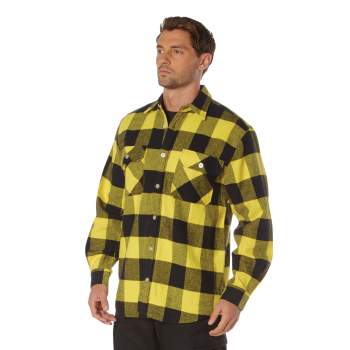 Rothco® 4739-Green-Plaid-L - Men's Buffalo Large Green Plaid Flannel Long  Sleeve Shirt 