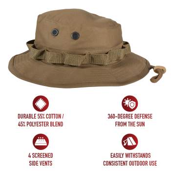 Tactical Bucket Wide Brim Hot Fishing Hats For Men Hunting Safari Boonie  Sun Cap 