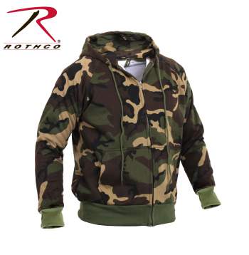 thermal lined hooded sweatshirt