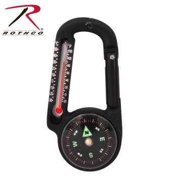 Rothco Carabiner Compass W/ Thermometer
