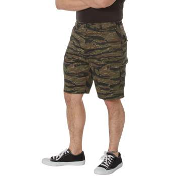 Camo Capris Long Cargo Shorts Military Army Fatigues Tactical 3/4 BDU Pants