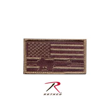 Rothco American Flag Patch Black/ Silver - SAVELIVES