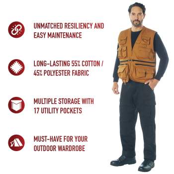 Survival Travel Vest Fishing Hunting Camping Uncle Milty Rothco 7546 Mens  XLarge