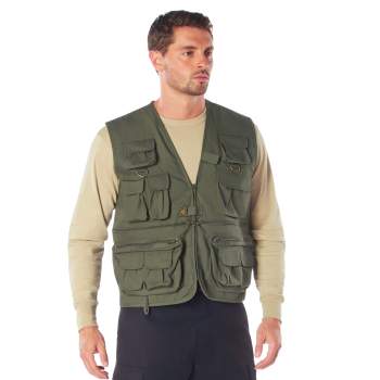 Plus Size Fly Fishing Vest Multi Pockets Vest for Men Plus Size
