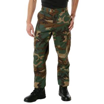 Black Night Military BDU Cargo Bottoms Fatigue Camo Pants Large Rothco 3843  NWT