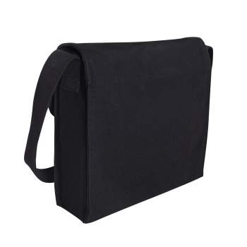 Rothco Vintage Black Canvas Messenger Bag
