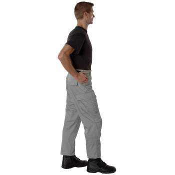 Cotton Plain Mens Cargo Pants, Regular Fit, Gray