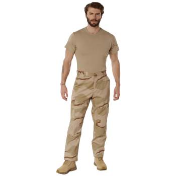 Camouflage Military BDU Pants, Army Cargo Fatigues (Tri-Color Desert  Camouflage)