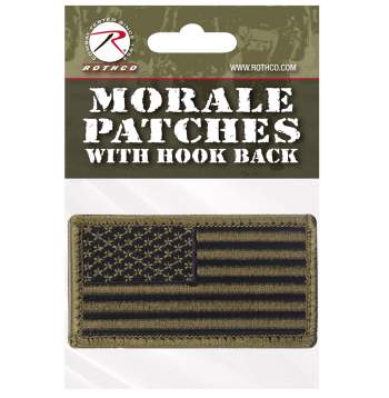 Rothco PVC US Flag Patch with Hook Back, Red/White/Blue