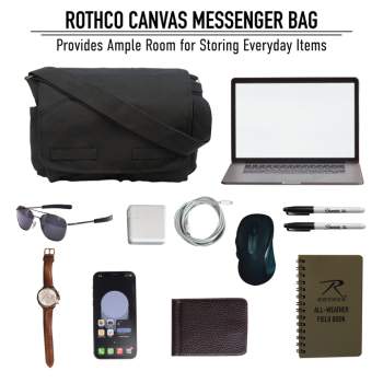 Rothco Vintage Canvas Explorer Shoulder Bag - Brown :: Maxton Men
