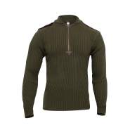 Rothco,Commando Sweater,sweater,casual wear,outerwear,long sleeves,military sweaters,winter sweaters,cardigan,cardigan sweaters,acrylic sweaters,acrylic,olive drab,zip up sweater,1/4 zip up sweater,black, military sweater, mens military sweater, acrylic sweater, commando sweater, army sweater, tactical sweater